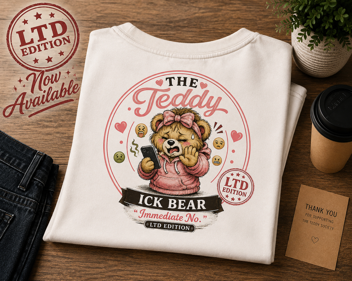Ick Bear crop top mockup