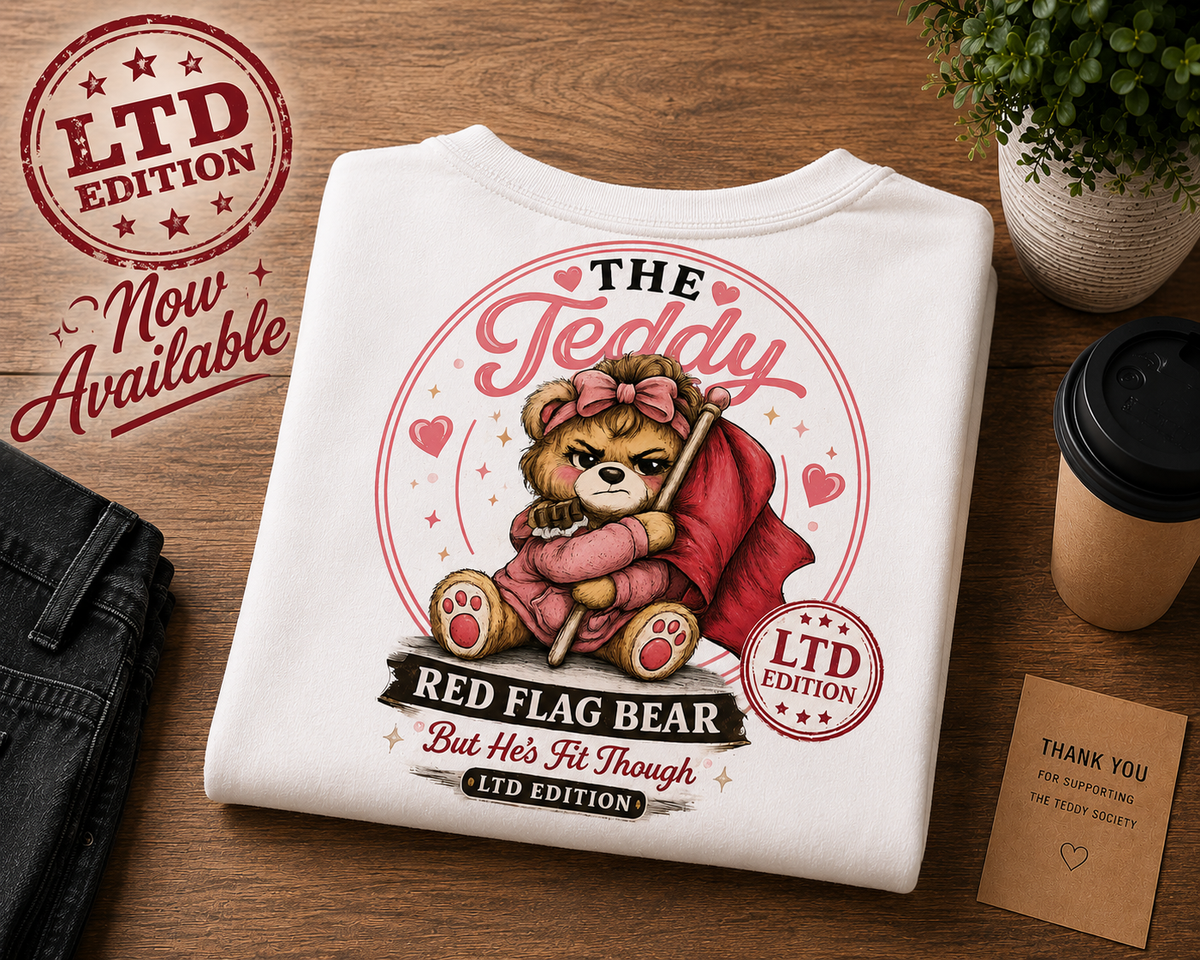Red Flag Bear crop top mockup