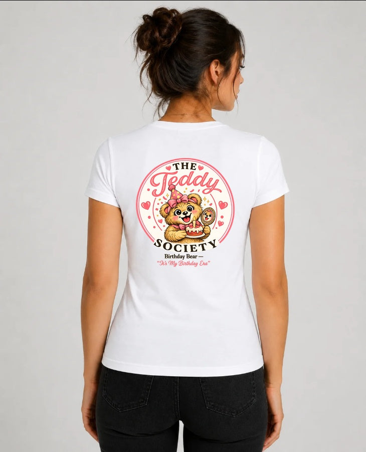 Birthday Bear sports shirt back print