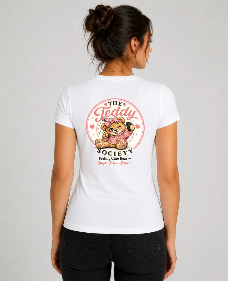 Feeling Cute Bear sports shirt back print
